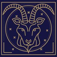 Capricorno astrologia zodiaco simbolo vettore