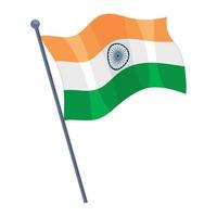 sventolando la bandiera dell'india vettore