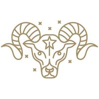 Ariete astrologia zodiaco cartello vettore