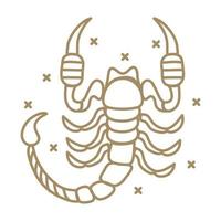scorpione astrologia zodiaco cartello vettore