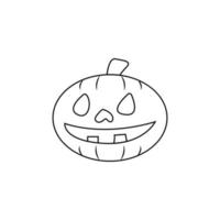 mano disegnato Halloween zucca schema vettore