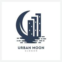 urbano logo con Luna vettore