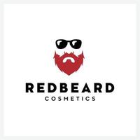 uomini barba logo modello per attività commerciale vettore
