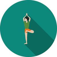 yoga posa iv piatto lungo ombra icona vettore