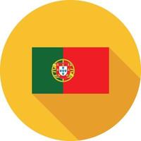 Portogallo piatto lungo ombra icona vettore