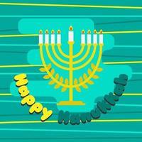 contento hanukkah saluto carta. adatto per hanukkah eventi vettore