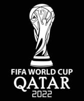 fifa mondo tazza Qatar design di calcio e oro tazza combinazione vettore