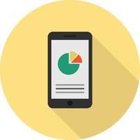 mobile marketing piatto lungo ombra icona vettore