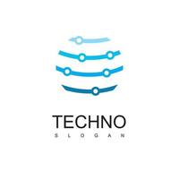 tecnologia logo modello utilizzando molecola icona vettore