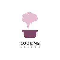 modello di progettazione del logo di cucina vettore