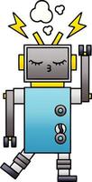 robot malfunzionante del fumetto sfumato sfumato vettore