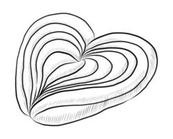 nero vettore illustrazione di un' dolce ciambella isolato su un' bianca sfondo