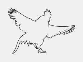 pollo animale schema vettore silhouette