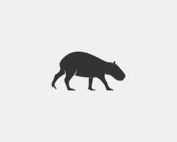 capibara vettore silhouette