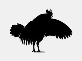 pollo animale vettore silhouette