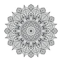 il giro mandala design per colorazione pagina e decorazione vettore