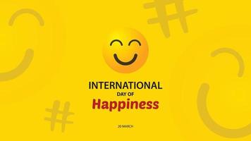 internazionale giorno di felicità. vettore illustrazione sfondo