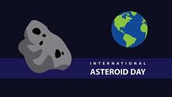 internazionale asteroide giorno. vettore illustrazione