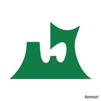 cappotto di braccia di aomori è un' Giappone prefettura. vettore emblema