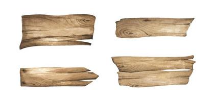 acquerello di legno cartelli, vuoto vuoto, legna striscioni, tavole, tavola. vettore