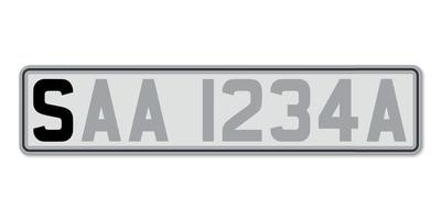 auto numero piatto. veicolo registrazione licenza di Singapore. vettore