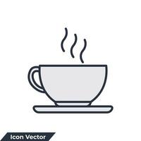 caffè tazza icona logo vettore illustrazione. caffè tazza simbolo modello per grafico e ragnatela design collezione