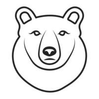 grizzly orso o polare orso linea arte vettore icona per applicazioni e sito web