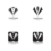 smoking uomo logo design vettore modello