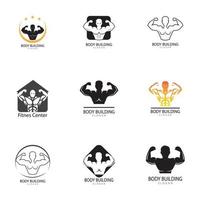 vettore oggetto e icone per sport etichetta Palestra distintivo fitness logo design