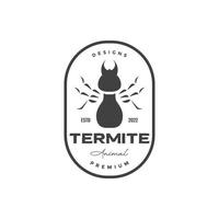 Vintage ▾ distintivo termite insetto logo design vettore