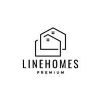 minimalista casa vicino logo design vettore