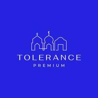 tolleranza culto posto logo design vettore