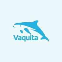 moderno vaquita pesce logo design vettore