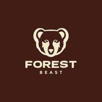 moderno foresta bestia orso logo design vettore