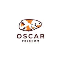 astratto pesce oscar logo design vettore