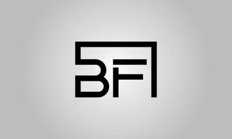 lettera bf logo design. bf logo con piazza forma nel nero colori vettore gratuito vettore modello.