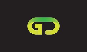 lettera gd logo design gratuito vettore illustrazione