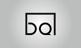 lettera dq logo design. dq logo con piazza forma nel nero colori vettore gratuito vettore modello.