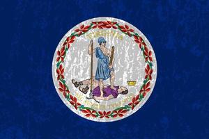 Virginia stato grunge bandiera. vettore illustrazione.