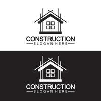 costruzione, casa riparazione, e edificio concetto logo disegno, casa edificio costruzione vettore logo modello