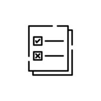 Appunti, bloc notes, taccuino, promemoria, diario, carta tratteggiata linea icona vettore illustrazione logo modello. adatto per molti scopi.
