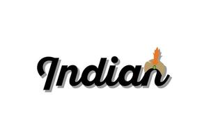 indiano tipografia con turbante logo design vettore