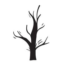 silhouette di il albero scarabocchio vettore