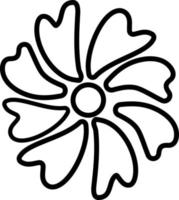 fiore icona silhouette scarabocchio arte vettore