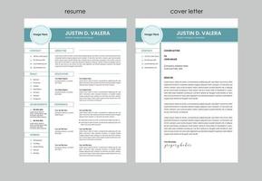 minimalista curriculum vitae CV modello e copertina lettera impostato vettore