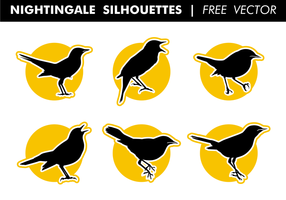 Siluette di Nightingale vettoriali gratis