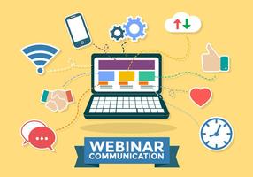 Vettore di Infographic di comunicazione di Webinar