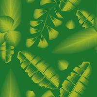 vettore senza soluzione di continuità modello con verde monocromatico tropicale impianti le foglie su pastello sfondo. esotico botanico sfondo design per tessile. hawaiano stile camicia. migliore come involucro carta o sfondo