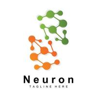 neurone logo design vettore nervo cellula illustrazione molecolare dna Salute marca