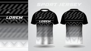 maglia bianca nera design in jersey sportivo vettore